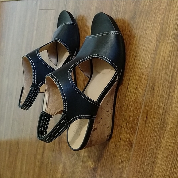 Naturalizer Shoes - 🆕 Genuine Leather Wedge Sandals Naturalizer Black Size 8.5 M